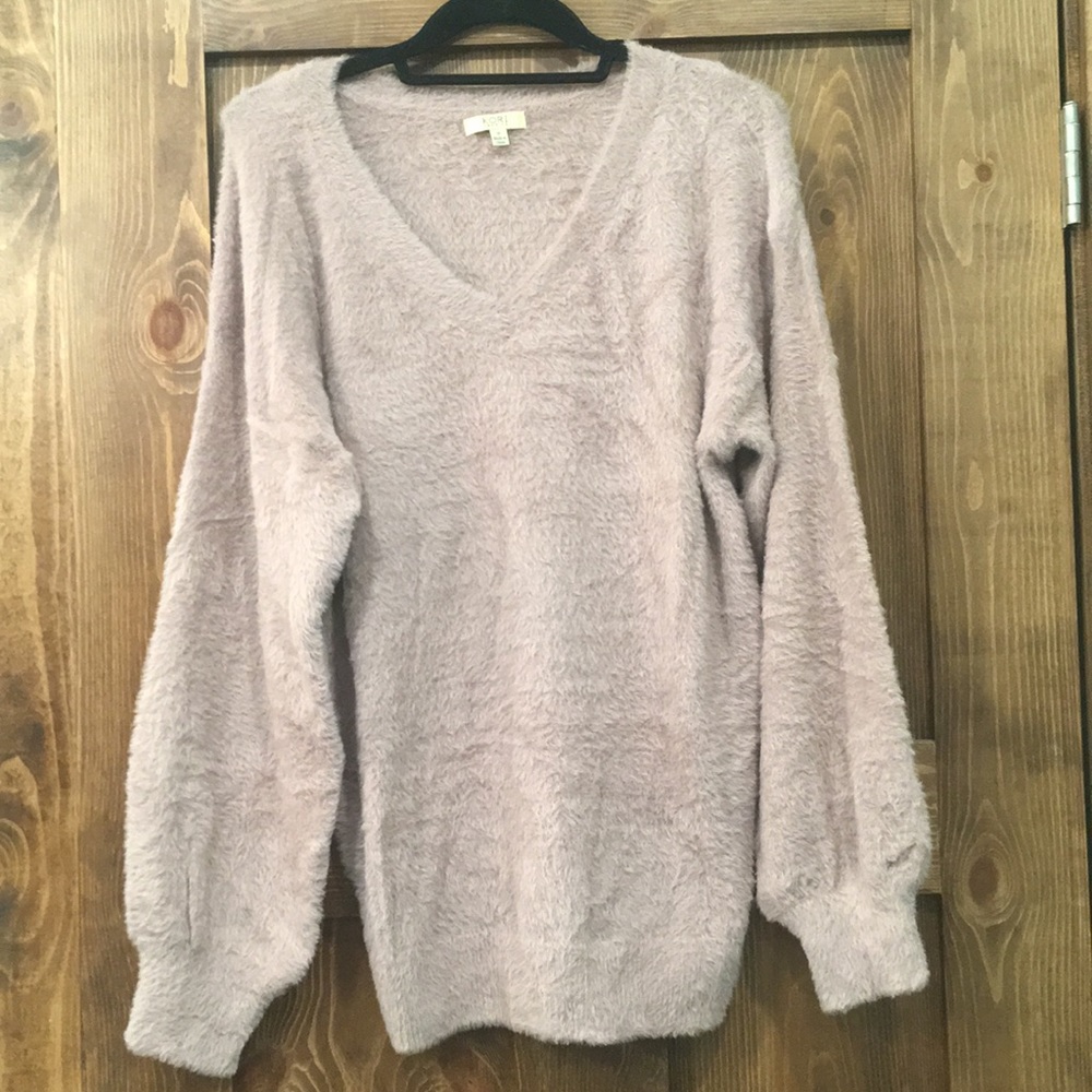 Faux fur sweater